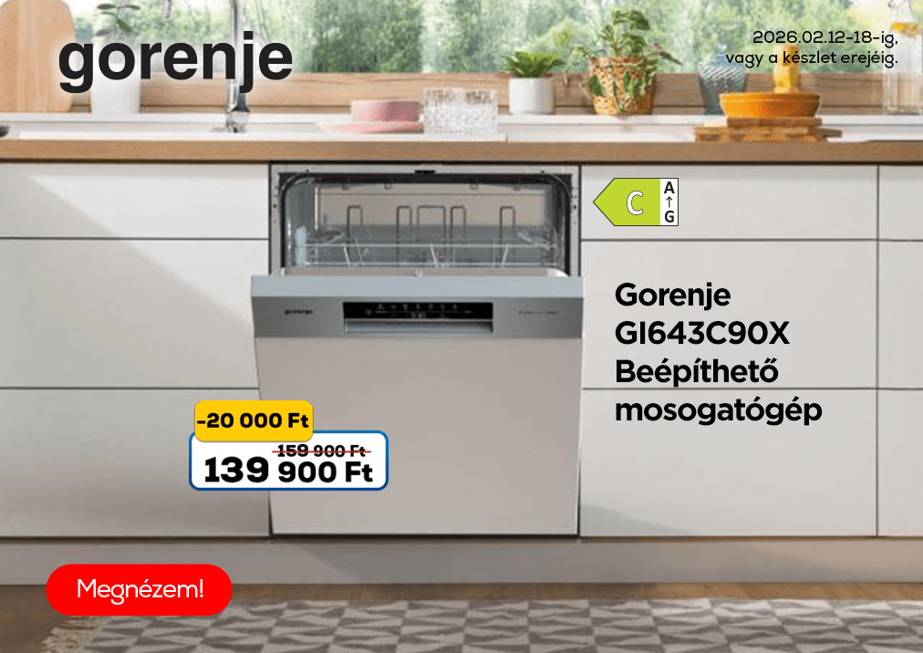 Gorenje GI643C90X Beépíthető mosogatógép
