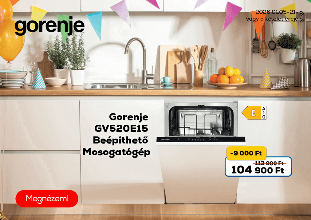 Gorenje GV520E15 Beépíthető Mosogatógép