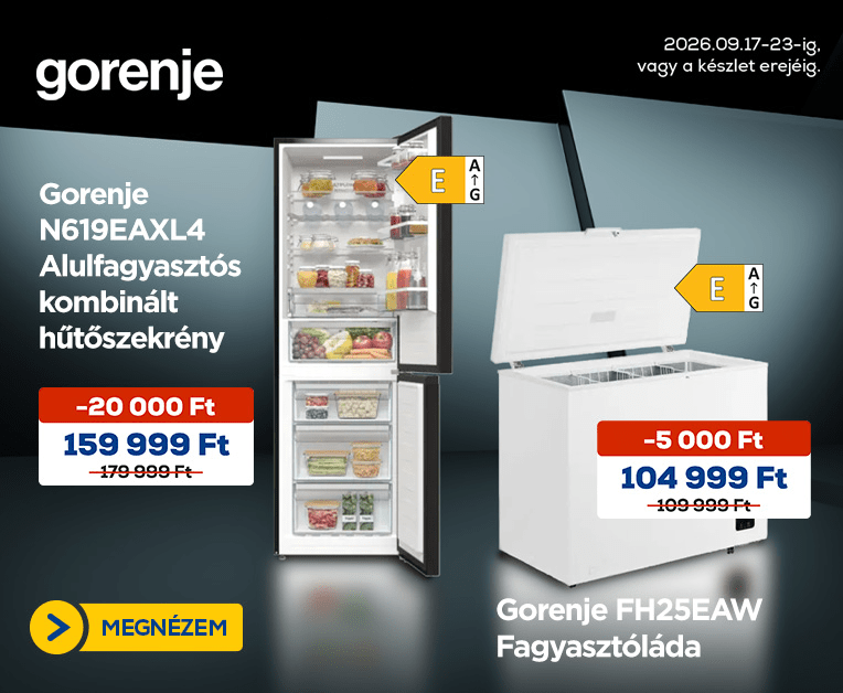 Gorenje N619EAXL4 Alulfagyasztós kombinált hűtőszekrény