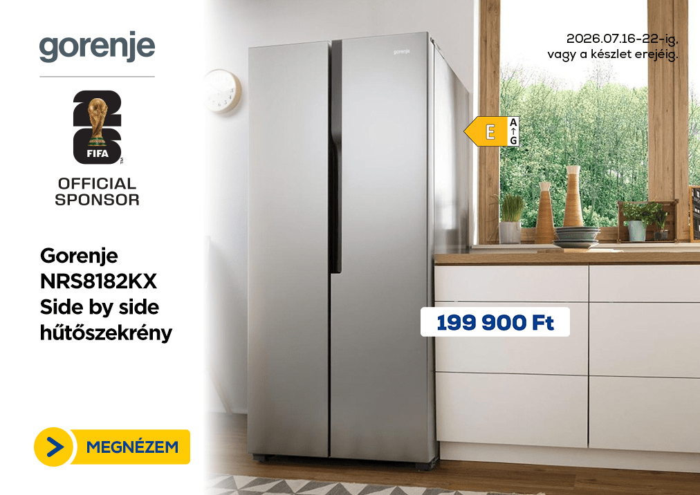 Gorenje NRS8182KX Side by side hűtőszekrény