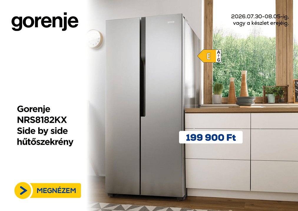 Gorenje NRS8182KX Side by side hűtőszekrény