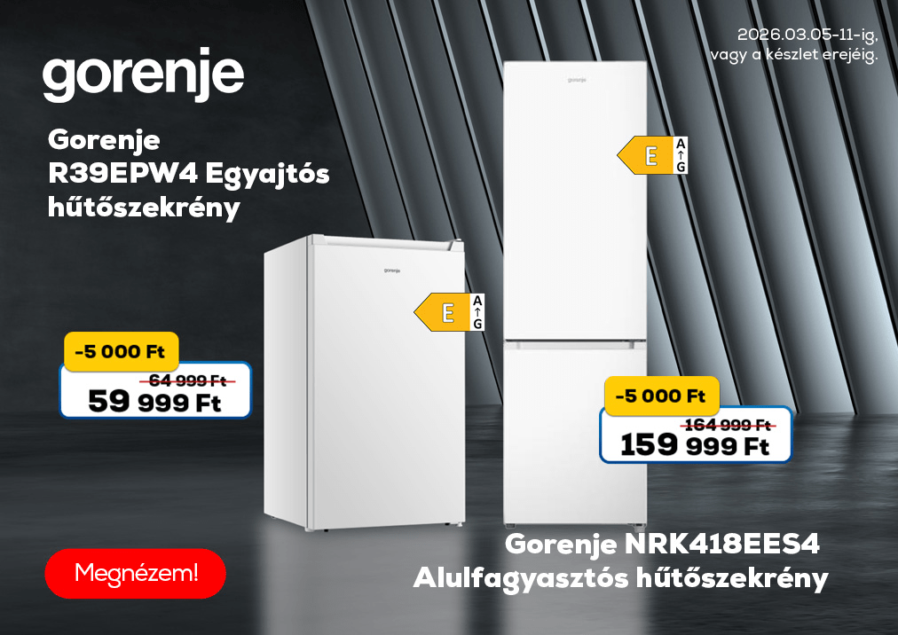 Gorenje NRK418EES4 Alulfagyasztós hűtőszekrény