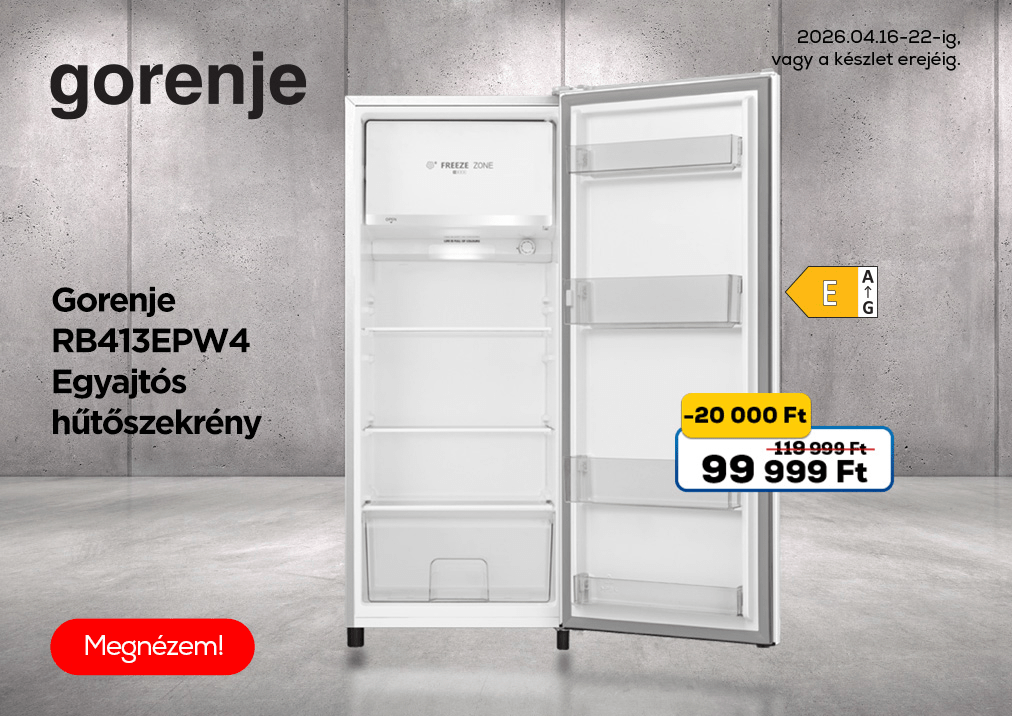 Gorenje RB413EPW4 Egyajtós hűtőszekrény