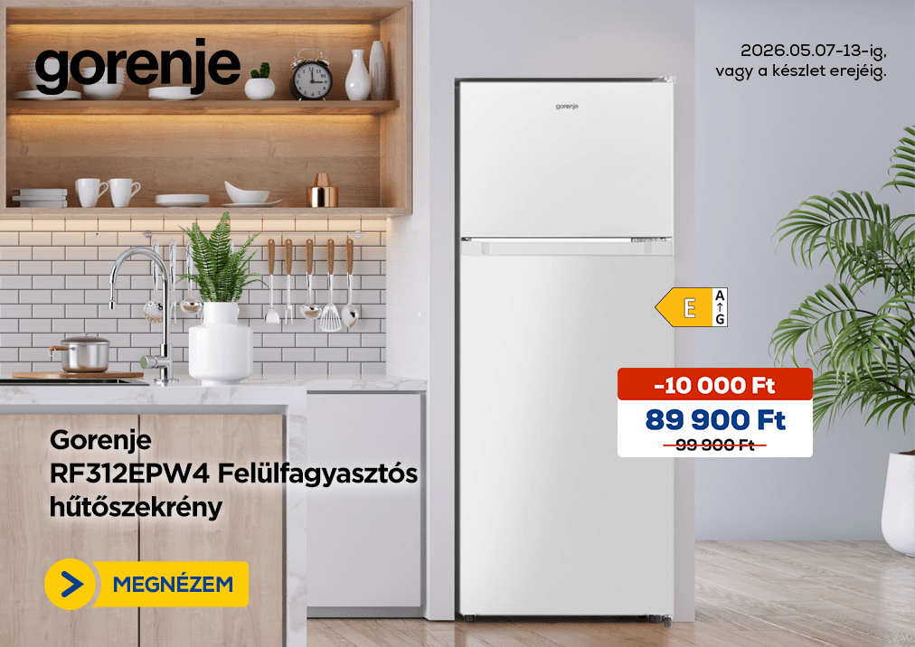 Gorenje RF312EPW4 Felülfagyasztós hűtőszekrény