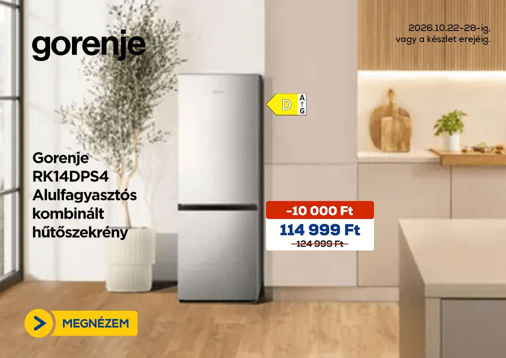 Gorenje RK14DPS4 Alulfagyasztós kombinált hűtőszekrény