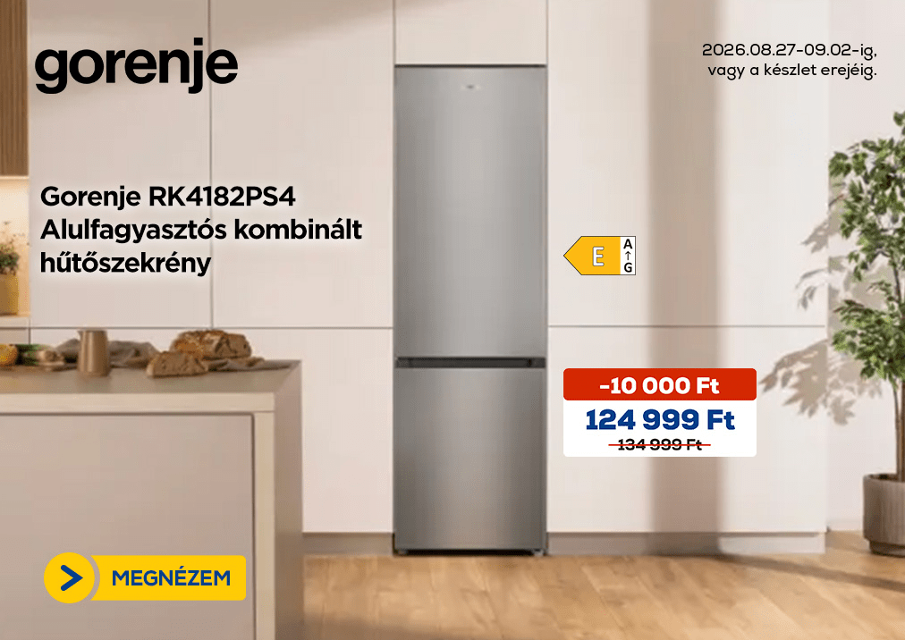 Gorenje RK4182PS4 Alulfagyasztós kombinált hűtőszekrény