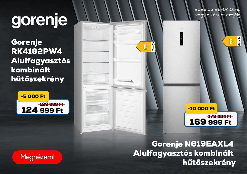 Gorenje RK4182PW4 Alulfagyasztós kombinált hűtőszekrény