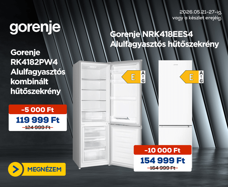 Gorenje RK4182PW4 Alulfagyasztós kombinált hűtőszekrény