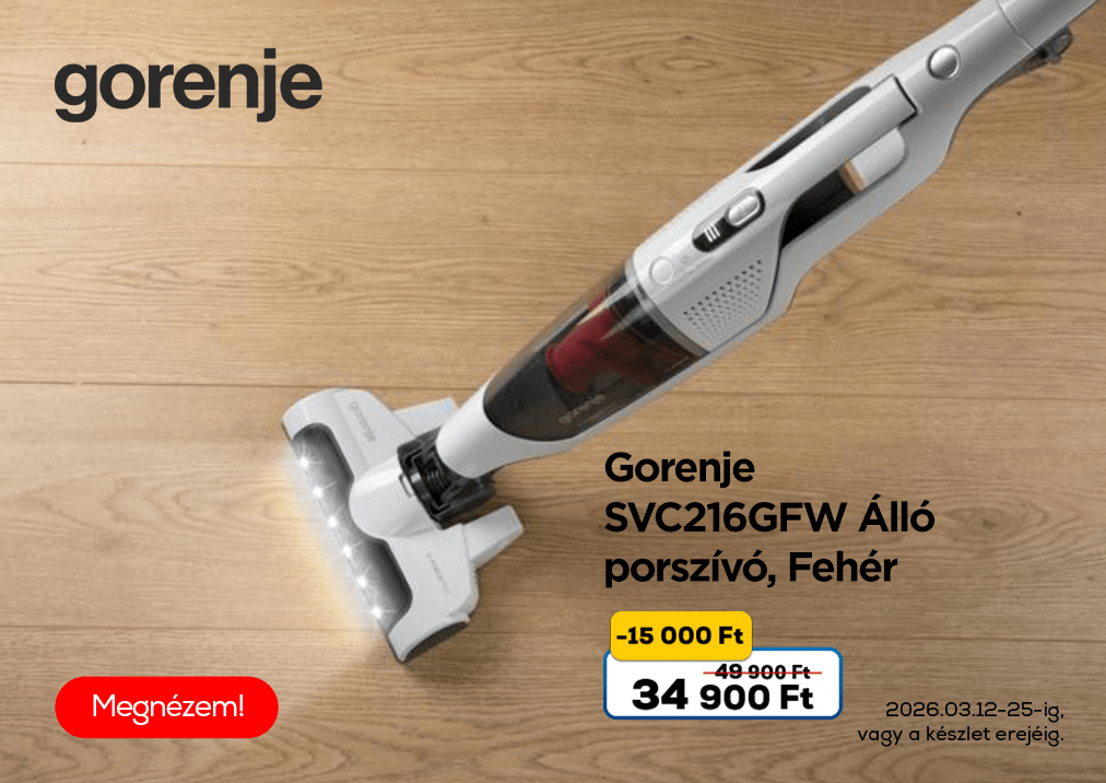 Gorenje SVC216GFW Álló porszívó, Fehér