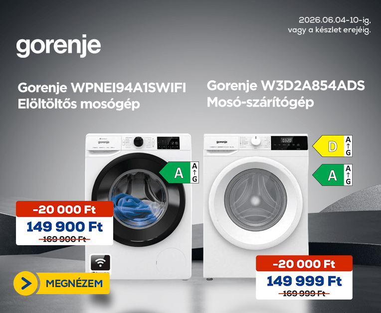 Gorenje WPNEI94A1SWIFI Elöltöltős mosógép
