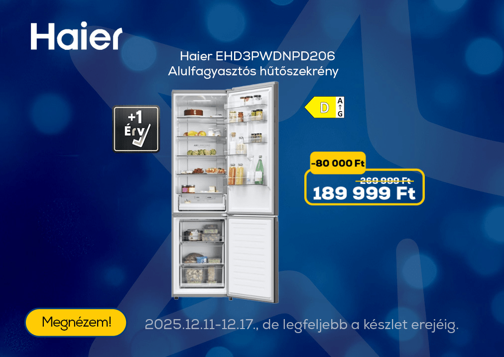 Haier EHD3PWDNPD206 Alulfagyasztós hűtőszekrény