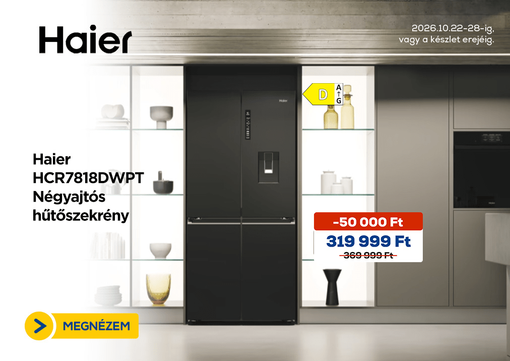 Haier HCR7818DWPT Négyajtós hűtőszekrény