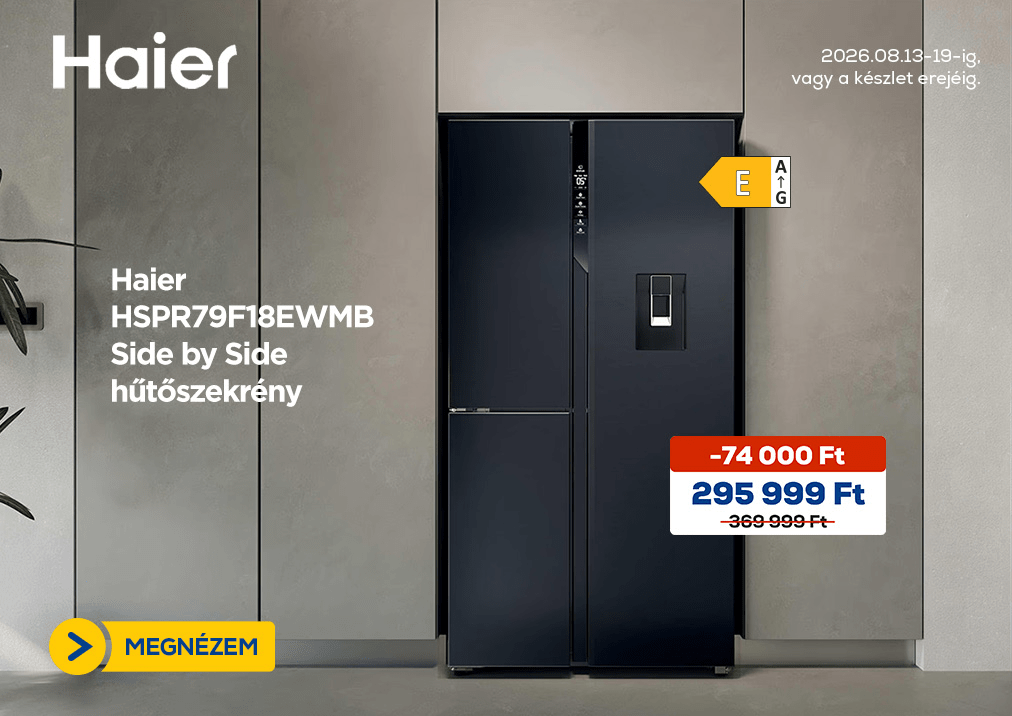 Haier HSPR79F18EWMB Side by Side hűtőszekrény