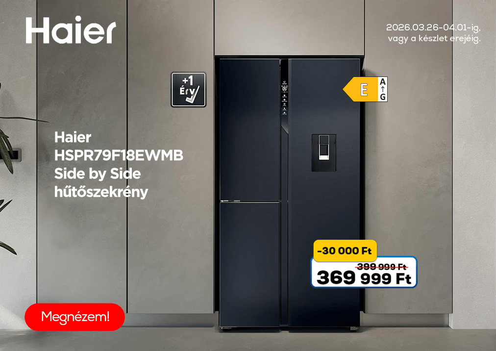 Haier HSPR79F18EWMB Side by Side hűtőszekrény