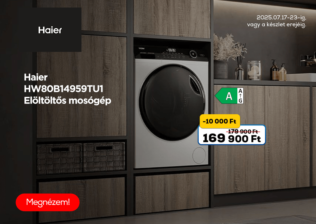 Haier HW80B14959TU1 Elöltöltős mosógép