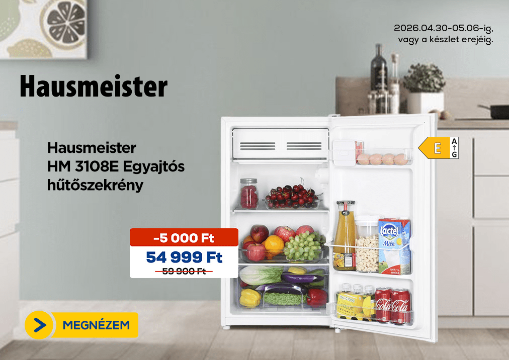 Hausmeister HM 3108E Egyajtós hűtőszekrény