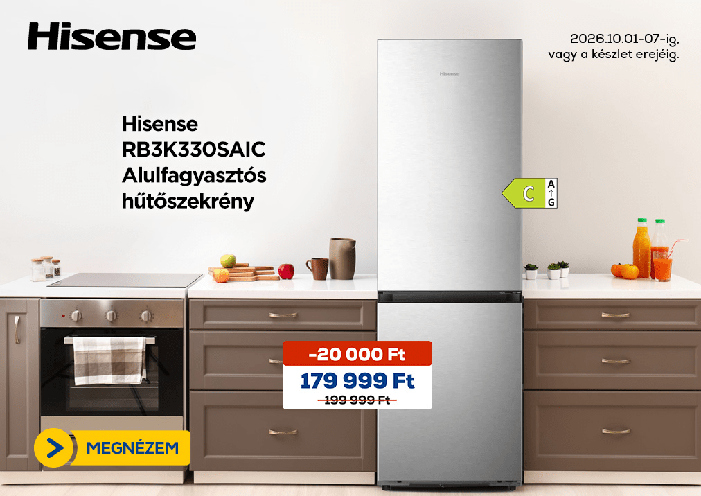 Hisense RB3K330SAIC Alulfagyasztós hűtőszekrény