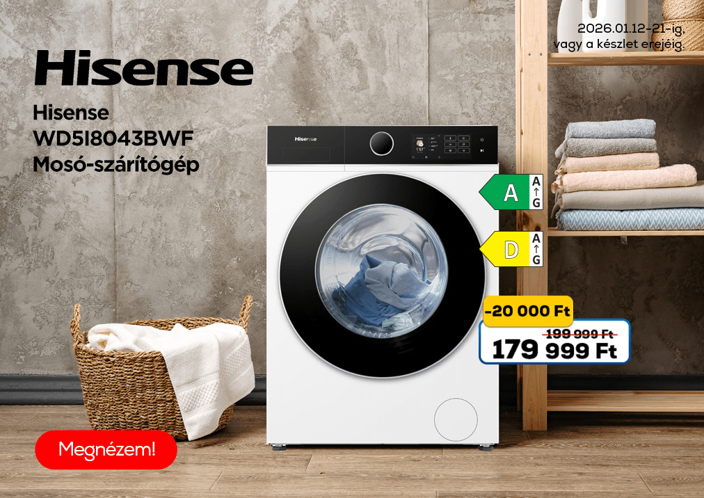 Hisense WD5I8043BWF Mosó-szárítógép