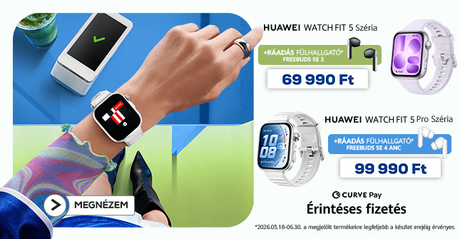 Huawei Watch Fit 5 és 5 Pro ráadás fülhallgatóval