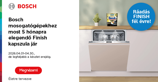 Ajándék Finish csomag minden Bosch mosogatógéphez!