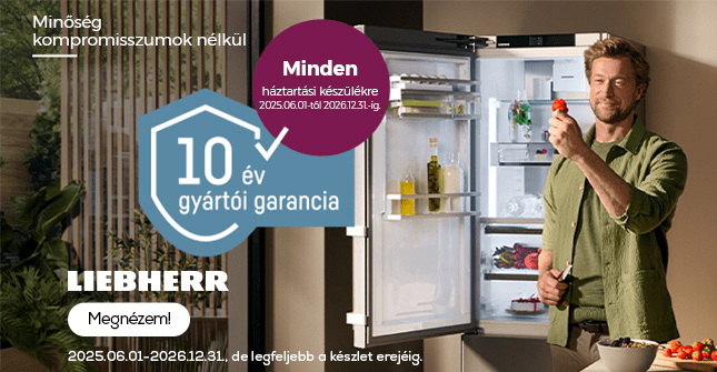Liebherr háztartási gépek 10 év garanciával