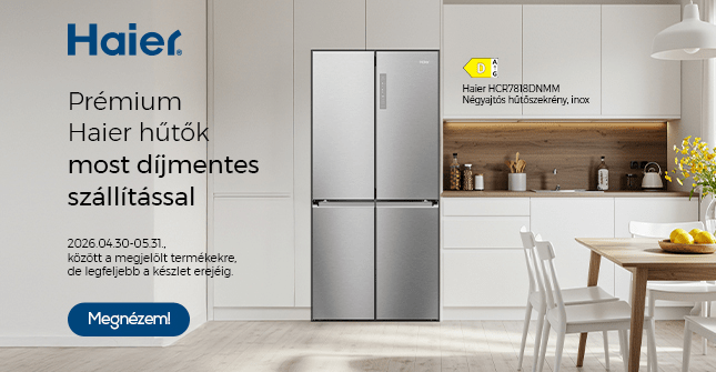 Haier mosógépek és szárítók most díjmentes szállítással