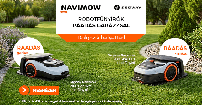 Segway-Navimow robotfűnyírók ráadás garázzsal