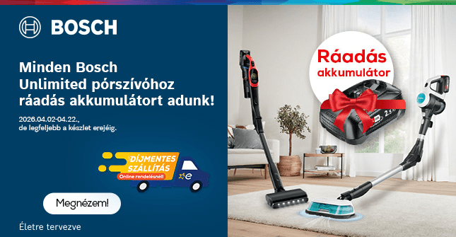 Bosch barkácsgépek és porszívók ráadás akkumulátorral!