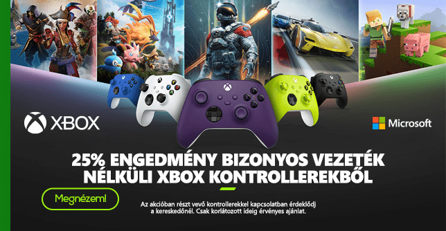 Xbox kontrollerek 25% kedvezménnyel