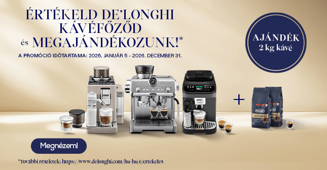 Értékeld Delonghi kávéfőződ és megajándékozunk