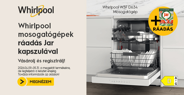 Whirlpool mosogatógépek ráadás JAR kapszulával