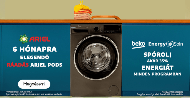 Beko EnergySpin mosógépek ráadás Ariel kapszulával