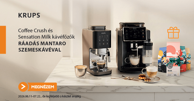 Coffee Crush és Sensation Milk kávéfőzők ráadás Mantaro szemeskávéval.