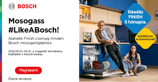 Bosch mosogatók ráadás Finish kapszulával 5 hónapra