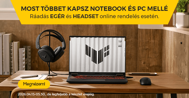 Most többet kapsz notebook és PC mellé, ráadás Asus egér és headset online rendelés esetén. Ez ennyi!