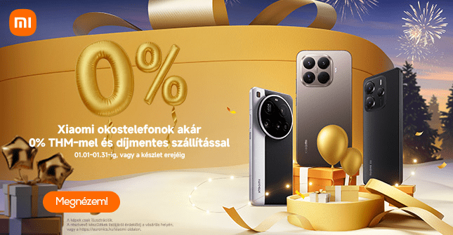 Xiaomi okostelefonok akár 0% THM-mel és díjmentes szállítással