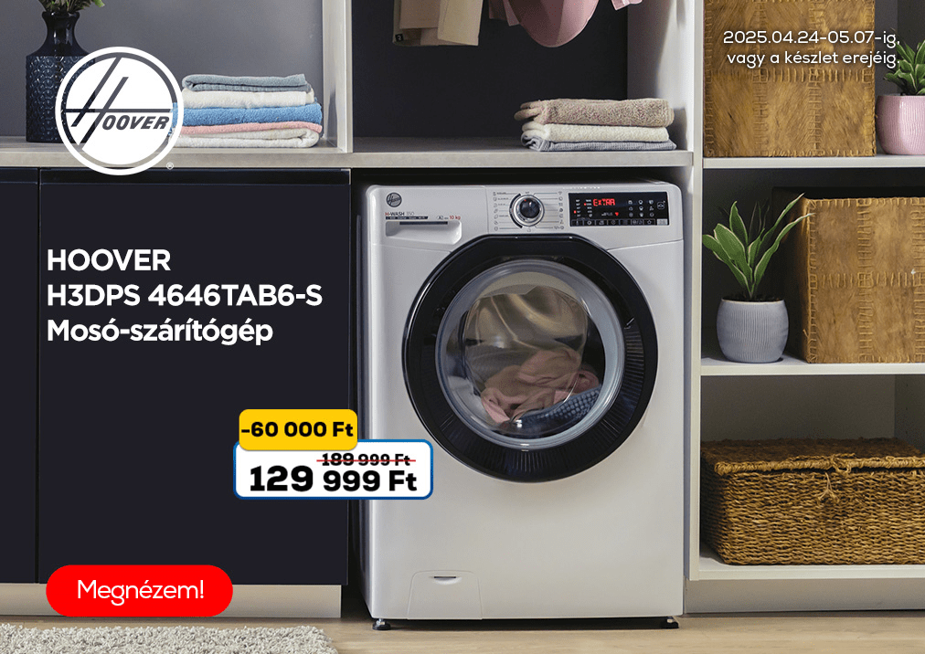 Hoover H3DPS 4646TAB6-S Mosó-szárítógép