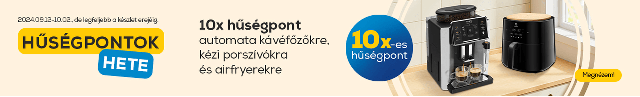 10x-es hűségpont a megjelölt háztartási kiségpekre