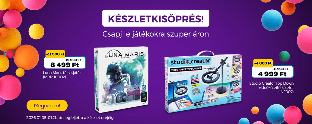 Készletkisöprés! Csapj le játékokra szuper áron