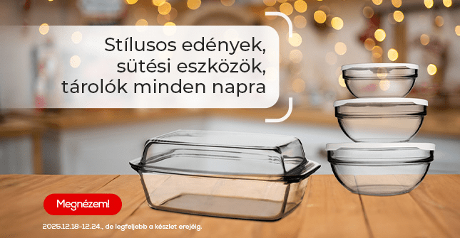 Stílusos edények, sütési eszközök, tárolók minden napra