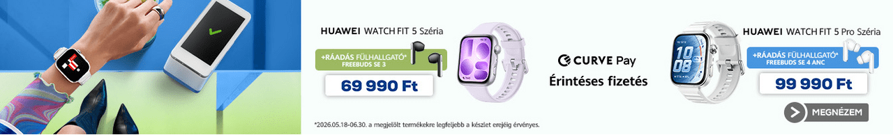 Huawei Watch Fit 5 és 5 Pro ráadás fülhallgatóval