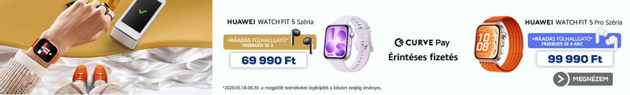 Huawei Watch Fit 5 és 5 Pro ráadás fülhallgatóval