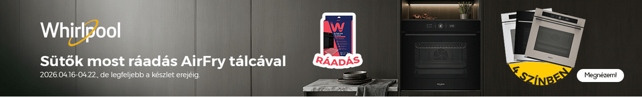 Whirlpool sütők most ráadás AirFry tálcával. Ez ennyi!