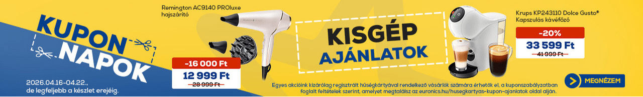 Kisgép ajánlatok az Euronics-nál. Ez ennyi!