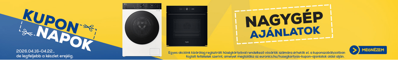 Nagygép ajánlatok az Euronics-nál. Ez ennyi!