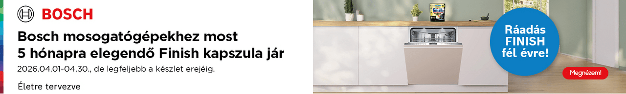 Bosch mosogatók ráadás Finish kapszulával!