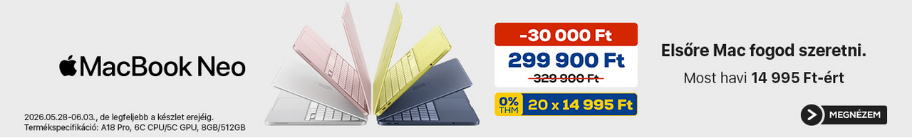 MacBook Neo. Elsőre Mac fogod szeretni.