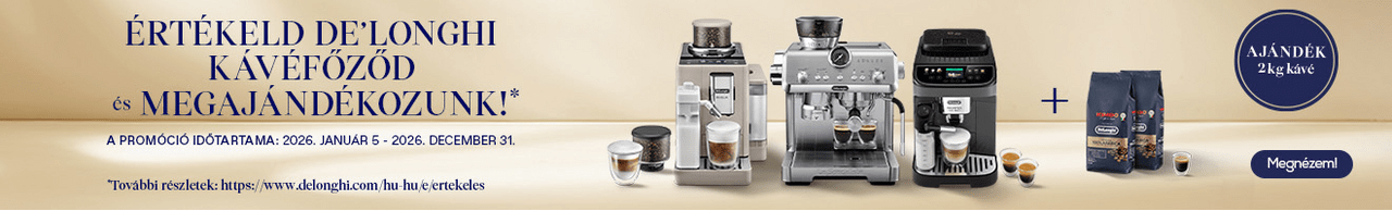 Értékeld Delonghi kávéfőződ és megajándékozunk