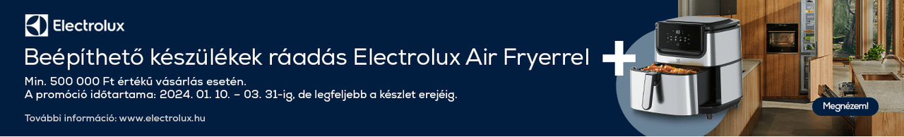 Electrolux beépíthető konyhai készülékek ráadás Air Fryerrel