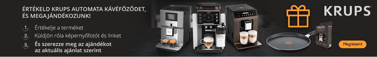 Értékeld Krups automata kávéfőződet, és megajándékozunk!